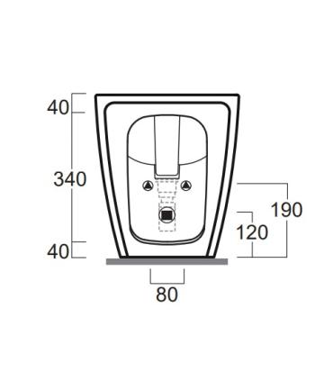 Simas Vignoni VI27 compact single-hole XS floor-standing bidet