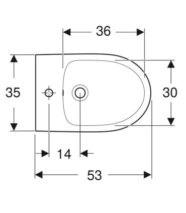 Bidet sospeso onoforo Geberit Selnova