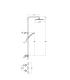 Thermostatic shower column Cristina taps Tricolore TV448