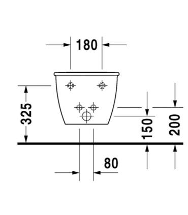 Wall-hung single hole bidet, Duravit Darling New, White Art.2249150000
