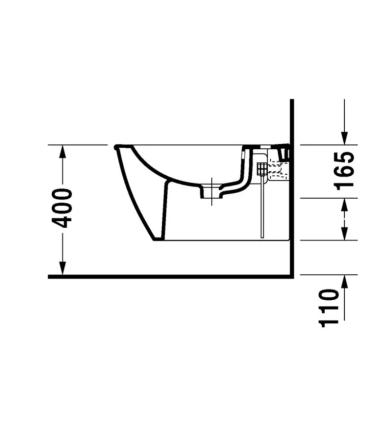 Wall-hung single hole bidet, Duravit Darling New, White Art.2249150000