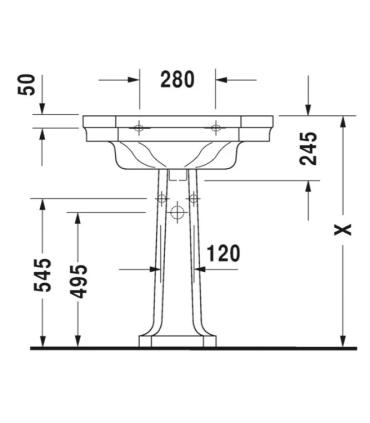 Lavabo céramique monotrou Duravit 1930