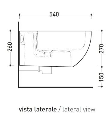 Bidet sospeso monoforo Flaminia serie app Ap218