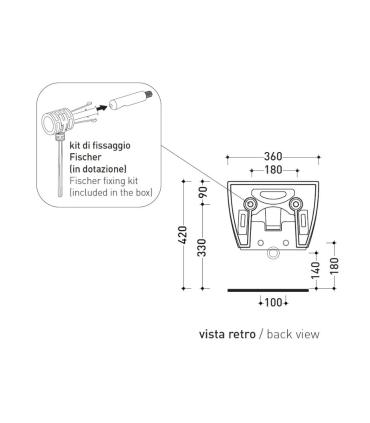 Single hole wall hung bidet, Flaminia, App Ap218 AP218 series