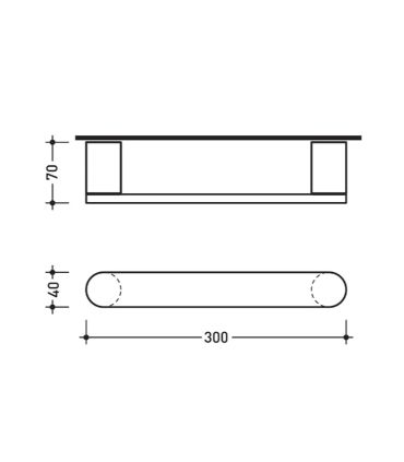 Towel rail Flaminia collection two chrome