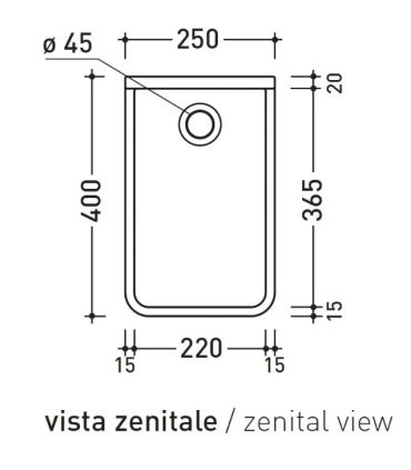 Washbasin single hole wall hung Flaminia Miniwash