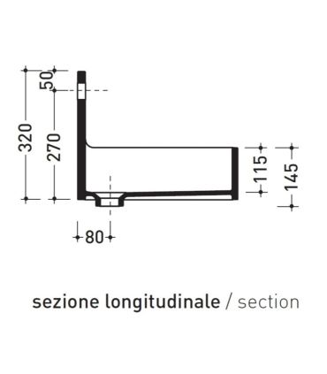 Washbasin single hole wall hung Flaminia Miniwash
