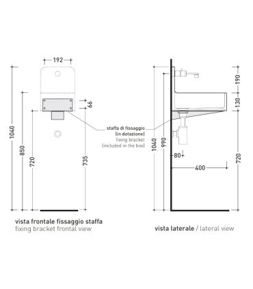 Washbasin single hole wall hung Flaminia Miniwash