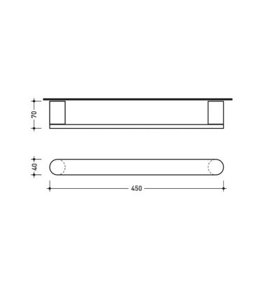 Towel rail Flaminia collection two chrome