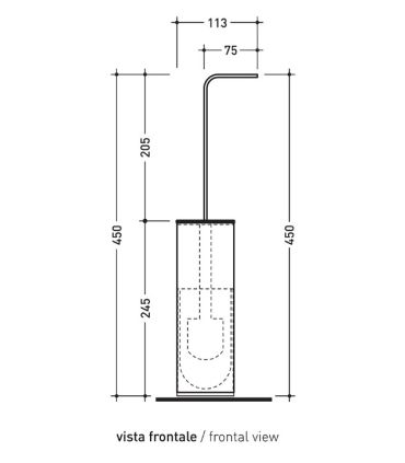 Toilet brush holder flaminia, collection two