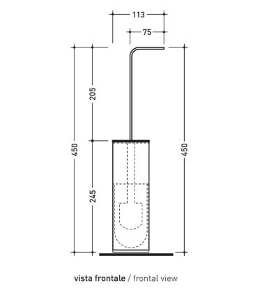 Toilet brush holder flaminia, collection two