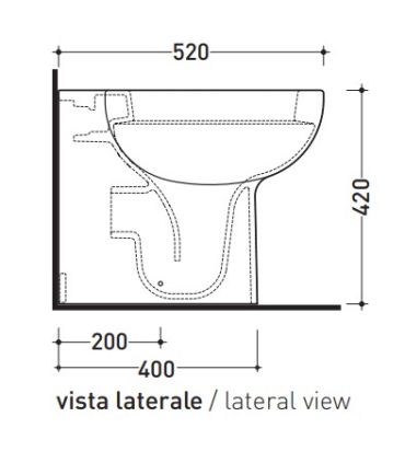 Wc a pavimento con scarico universale Flaminia serie sprint SR117
