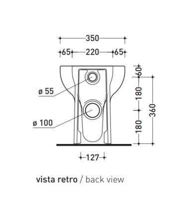 Wc a pavimento con scarico universale Flaminia serie sprint SR117