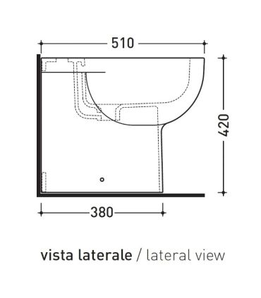 Bidet back to wall single hole Flaminia Quick