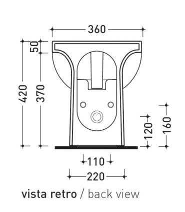 Bidet back to wall single hole Flaminia Quick