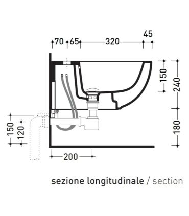 Bidet suspendu, Flaminia, quick, art.Qk218