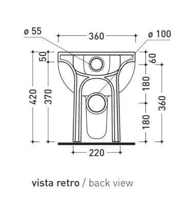 Floor standing toilet back to wall Flaminia Quick