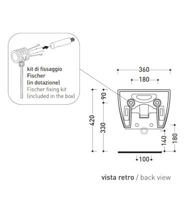 Bidet suspendu mono trou, Flaminia,  App art.AP219