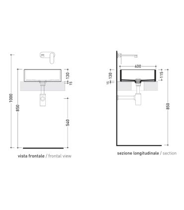 Flaminia Miniwash Multiposition Washbasin