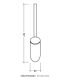 Porte-brosse pour toilettes au mur Flaminia Hoop collection HPF chrome