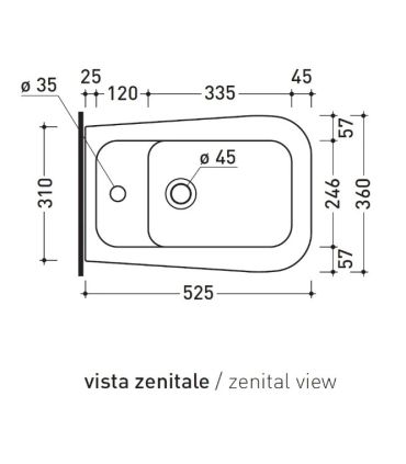 Wall mounted bidet Flaminia Como