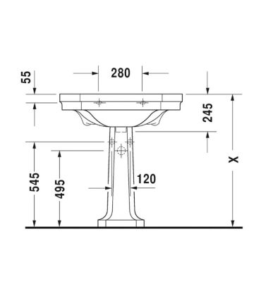 Duravit 1930 one-hole ceramic washbasin