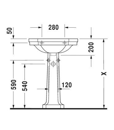 Duravit 1930 one-hole ceramic washbasin