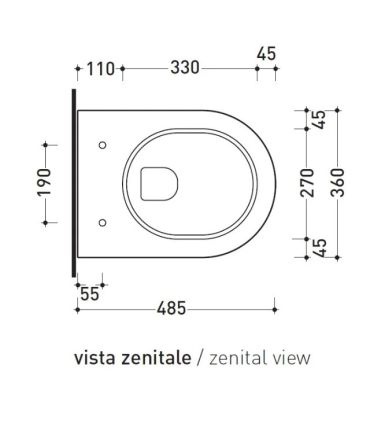 Cuvette suspendeux  Flaminia MiniApp 48X36