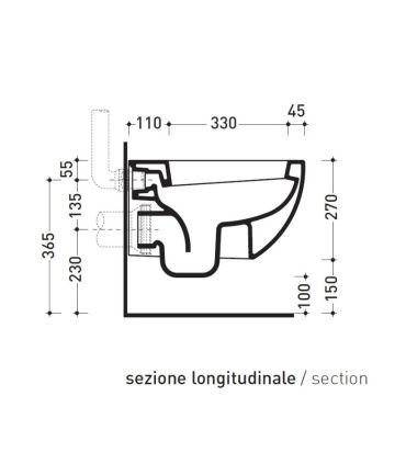 Cuvette suspendeux  Flaminia MiniApp 48X36