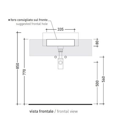 Flaminia Twin semi-inset single-hole washbasin