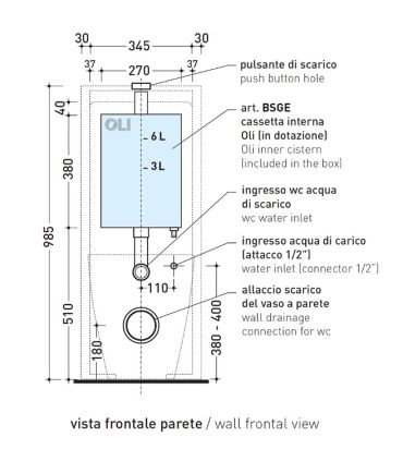 Flaminia cistern close-coupled, collection niagara, Tr39,finishing white