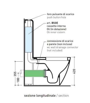 Flaminia cistern close-coupled, collection niagara, Tr39,finishing white