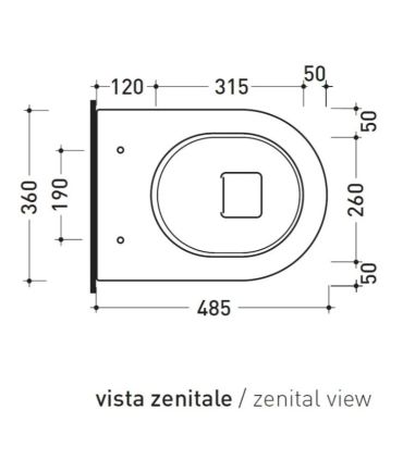 Wall hung toilet Flaminia collection mini Link