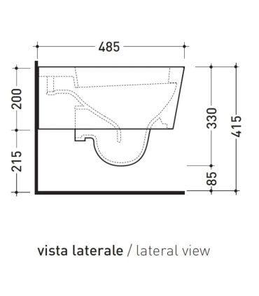 Wall hung toilet Flaminia collection mini Link