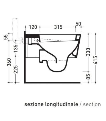Couvette suspendeux  Flaminia collection mini Link