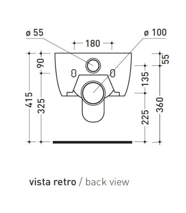 Wall hung toilet Flaminia collection mini Link