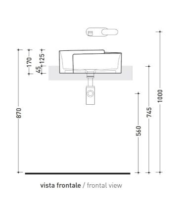 Flaminia Roll Round Semi-recessed Washbasin