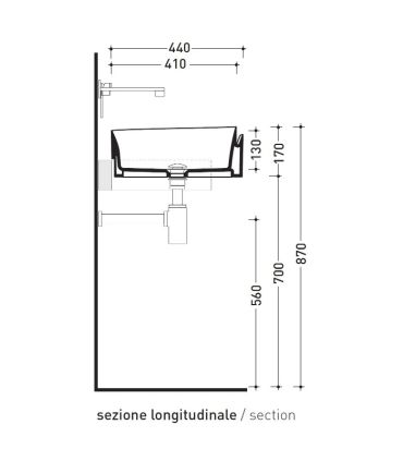 Flaminia Roll Round Semi-recessed Washbasin