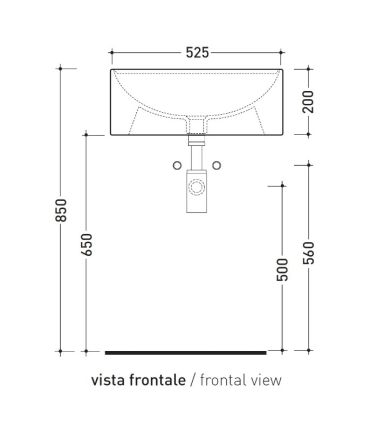 Lavabo da appoggio, Flaminia,  serie twin ceramica bianco.