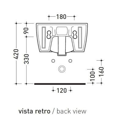 Single hole wall hung bidet, Flaminia Link Series Art.5051 / B