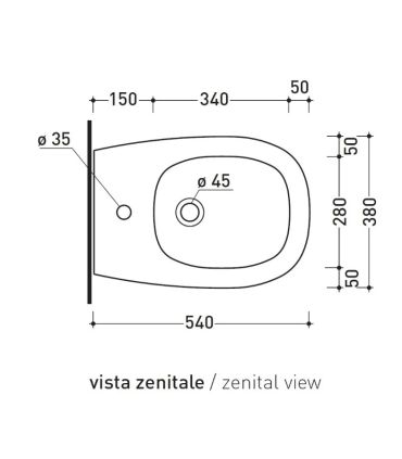 Wall-hung Bidet Flaminia Bonola BN218