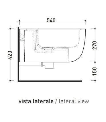 Wall-hung Bidet Flaminia Bonola BN218