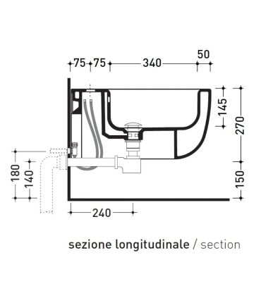 Bidet suspendu Flaminia Bonola BN218