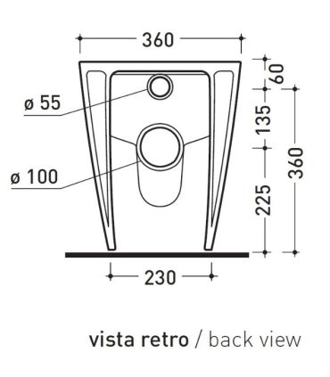 vaso wc filoparete Flaminia Link Plus per sostituzione LK117RG