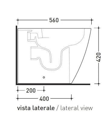 Flaminia Link LK117G Filoparete WC