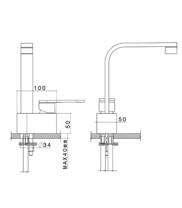 Mitigeur lavabo Flaminia, collection one