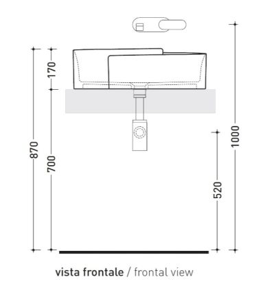 Lavabo à poser ovale Flaminia Roll