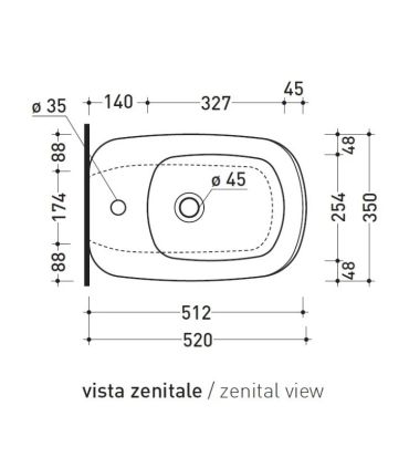 Bidet single hole floor standing, Flaminia, collection mono', Mn217