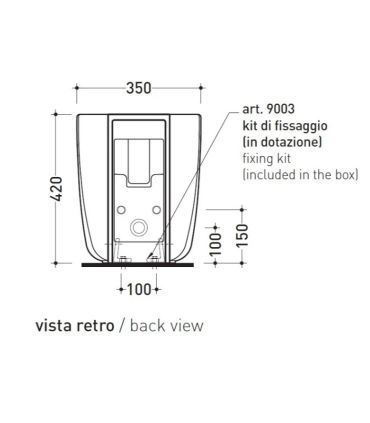 Bidet mono trou sur pied, Flaminia, mono', art. Mn217