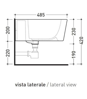 Wall mounted bidet Flaminia collection mini link